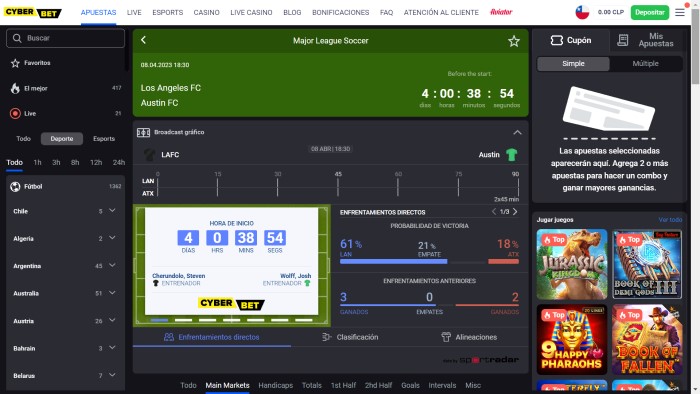 Apuestas liga MLS Cyberbet